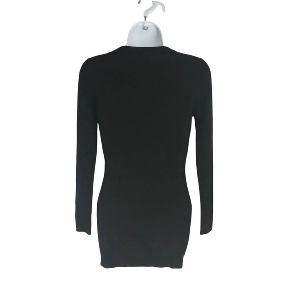 Suzy Shier Extra Long Black Knit Sweater, S - Picture 7 of 9